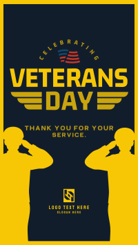 Strong Veterans Day Commemoration Facebook Story Design