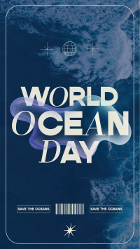 Y2K Ocean Day Facebook Story Design