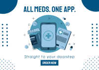 Meds Straight To Your Doorstep Postcard Image Preview