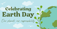 Modern Celebrate Earth Day Facebook Ad Design