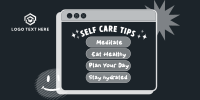Self Care Tips Twitter Post Design