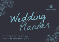 Trendy Wedding Planner Postcard Image Preview