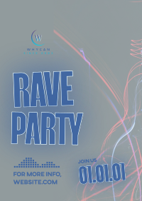 Rave Party Vibes Poster Image Preview