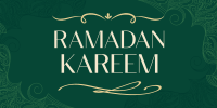 Ornamental Ramadan Greeting Twitter Post Design