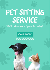 Pet Sitting Service Flyer Design