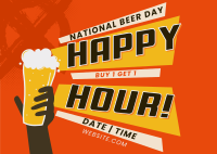 Beer Day Promo Postcard Design
