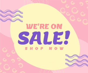 Minimalist Swirly and Dots  Sale Facebook post Image Preview