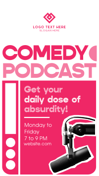 Daily Comedy Podcast TikTok Video Design