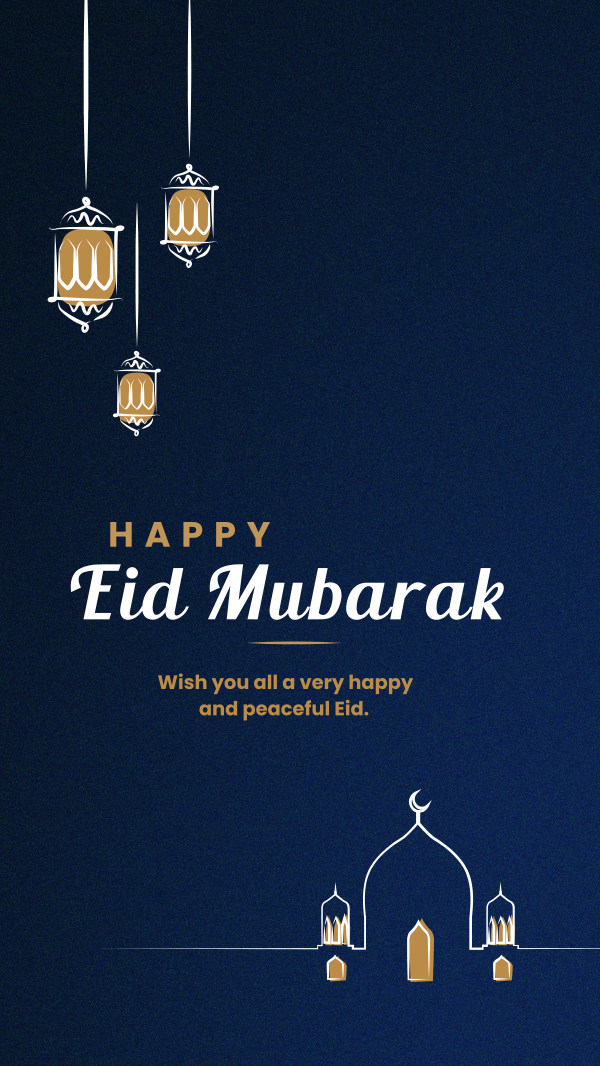 Eid Mubarak Lanterns Instagram Story Design Image Preview