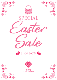 Easter Bunny Sale Flyer Design
