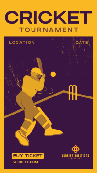 Cricket Tournament Instagram Reel Image Preview