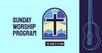 Sunday Worship Program Facebook ad Image Preview