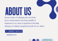 Corporate About Us  Postcard Design