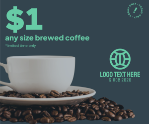 $1 Brewed Coffee Cup Facebook post