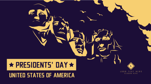 Mt. Rushmore Presidents' Day Facebook Event Cover Design