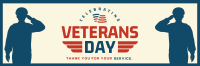 Strong Veterans Day Commemoration Twitter Header Preview