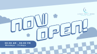 Cute Retro Opening Facebook Event Cover Design