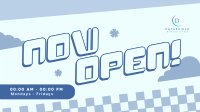 Cute Retro Opening Facebook Event Cover Image Preview