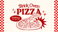 Retro Brick Oven Pizza Facebook Event Cover Design