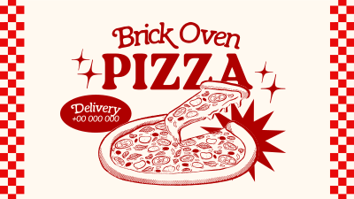 Retro Brick Oven Pizza Facebook event cover Image Preview