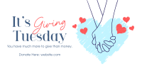 Giving Tuesday Hand Twitter Post Design