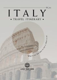 Italy Itinerary Poster Design