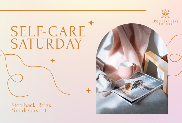 Elegant Self Care Saturday Pinterest Cover Design Image Preview