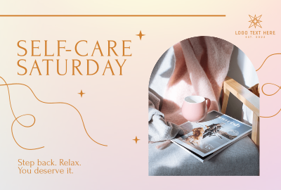 Elegant Self Care Saturday Pinterest board cover Image Preview