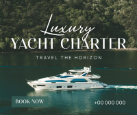 Luxury Yacht Charter Facebook Post Design