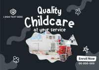 Quality Childcare Services Postcard Design