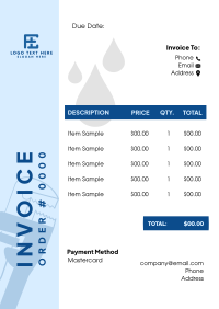Wrench and Water Invoice Design