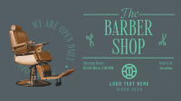 Editorial Barber Shop Facebook Event Cover Design