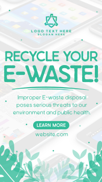 Recycle your E-waste TikTok Video Design