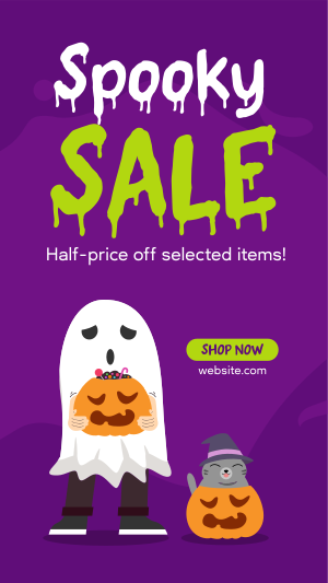 Halloween Discount Facebook story Image Preview