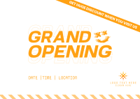 Grand Opening Modern Grunge Postcard Design