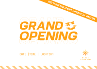 Grand Opening Modern Grunge Postcard Image Preview