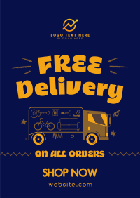 Shipping Delivery Quirky Poster Design