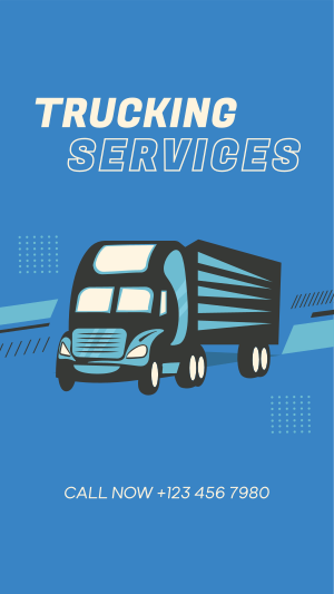 Truck Delivery Services Facebook story Image Preview
