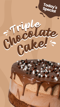 Triple Chocolate Cake YouTube Short Design