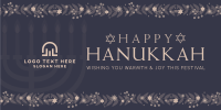 Floral Hanukkah Twitter post Image Preview