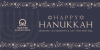 Floral Hanukkah Twitter post Image Preview