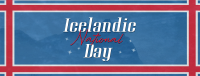 Textured Icelandic National Day Facebook Cover Design