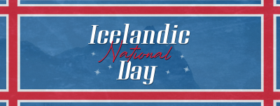Textured Icelandic National Day Facebook cover Image Preview