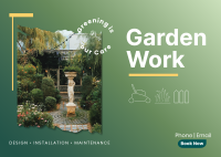 Garden Work Postcard Design