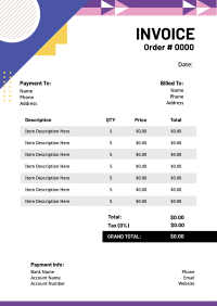 Geometric Business Invoice