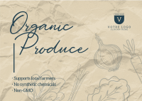 Organic Produce Postcard Image Preview