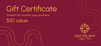 Dotted Lines Gift Certificate Image Preview