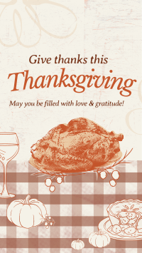 Vintage Happy Thanksgiving Instagram Reel Design