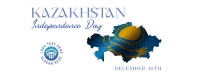 Kazakhstan Day Flag Facebook cover Image Preview