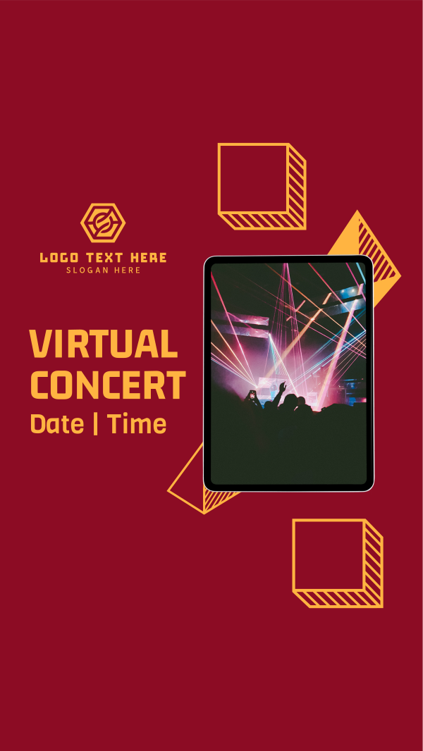 Virtual Concert Invitation Facebook Story Design Image Preview